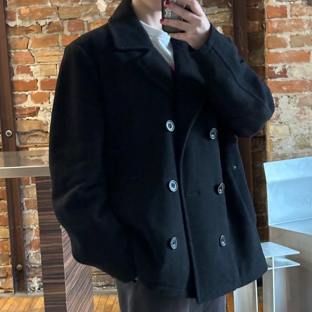KENNETH COLE REACTION Wool Coat Peacoat